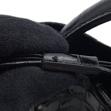 Load image into Gallery viewer, BALENCIAGA Drawstring 2-Way Bucket Bag Black638342 Croco embossed Size XS