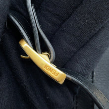 Load image into Gallery viewer, FENDI Check Shoulder Bag Black/White8BT203 Leather Fur