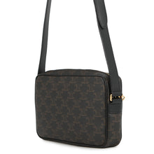 Load image into Gallery viewer, CELINE Triomphe messenger bag Black/Brown194502CIM.38NO PVC Leather Size Medium