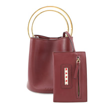 Load image into Gallery viewer, MARNI Marni Vanier 2-Way Bag BordeauxSCMPU09T24 Leather