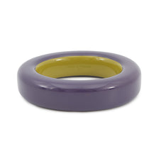 Load image into Gallery viewer, HERMES Bangle Size S/width 2cm Purple/Green LacquerWood