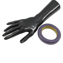 Load image into Gallery viewer, HERMES Bangle Size S/width 2cm Purple/Green LacquerWood