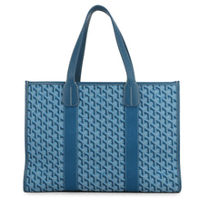Load image into Gallery viewer, GOYARD Villette Tote Bag Blue Canvas Leather Size MM