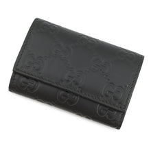 将图像加载到图库查看器中,GUCCI Guccissima 6-Key Case Black138093 Leather