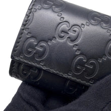 将图像加载到图库查看器中,GUCCI Guccissima 6-Key Case Black138093 Leather