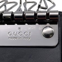 Load image into Gallery viewer, GUCCI Guccissima 6-Key Case Black138093 Leather