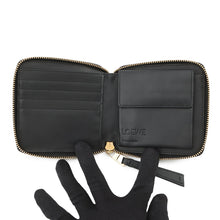 Load image into Gallery viewer, LOEWE Puzzle Round Zip Compact Wallet Black/Multicolor Leather
