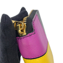 Load image into Gallery viewer, LOEWE Puzzle Round Zip Compact Wallet Black/Multicolor Leather