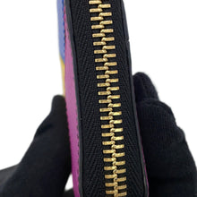 Load image into Gallery viewer, LOEWE Puzzle Round Zip Compact Wallet Black/Multicolor Leather