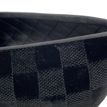 Load image into Gallery viewer, LOUIS VUITTON Auteuil line Damier loafers with embroidery logo Black Velour Size 8L