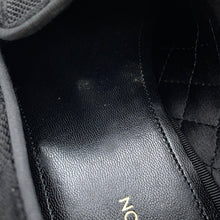Load image into Gallery viewer, LOUIS VUITTON Auteuil line Damier loafers with embroidery logo Black Velour Size 8L