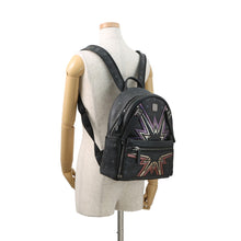 将图像加载到图库查看器中,MCM Backpack Aurora Design Black/MulticolorMMK75VE45BK001 Leather