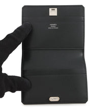 Load image into Gallery viewer, HERMES Medall Card Case Black Chevre Shamqila
