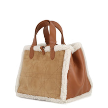 Load image into Gallery viewer, Dior To Jules Macrocannage Handbag Beige/Brown/EcruWhiteM2821OMMZ Shearling suede Size Medium
