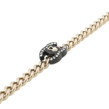 Load image into Gallery viewer, CHANEL CC Logo Key Choker Metal Rhinestone Faux Pearl