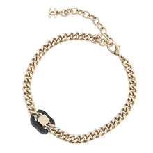 Load image into Gallery viewer, CHANEL CC Logo Key Choker Metal Rhinestone Faux Pearl