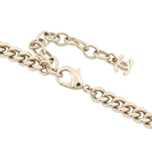 Load image into Gallery viewer, CHANEL CC Logo Key Choker Metal Rhinestone Faux Pearl