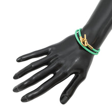 将图像加载到图库查看器中,HERMES Grennan de Bourtour Bracelet VertComic Swift Leather