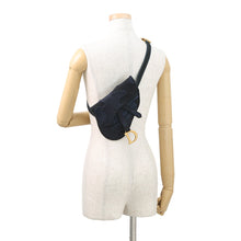 Load image into Gallery viewer, Dior Saddle Waist Bag NavyS5632CWAH Canvas