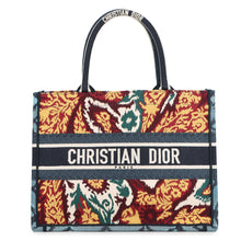 将图像加载到图库查看器中,Dior Book Tote Embroidery Paisley Navy/Multicolor Canvas Size Medium