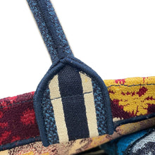 Load image into Gallery viewer, Dior Book Tote Embroidery Paisley Navy/Multicolor Canvas Size Medium