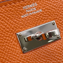 将图像加载到图库查看器中,HERMES Kelly wallet long Orange Epsom