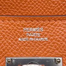 将图像加载到图库查看器中,HERMES Kelly wallet long Orange Epsom