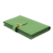 将图像加载到图库查看器中,HERMES Beansufla Vert Yucca Epsom