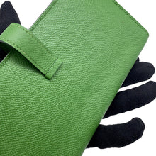 将图像加载到图库查看器中,HERMES Beansufla Vert Yucca Epsom