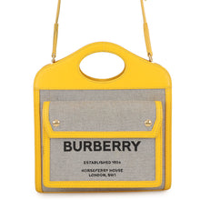 Load image into Gallery viewer, BURBERRY Pocket Bag 2WAY Bag Beige/Yellow8047352 Canvas Leather Size Mini