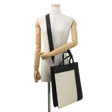 Load image into Gallery viewer, Valextra Valextra 2-Way Tote Black/Ivory Leather