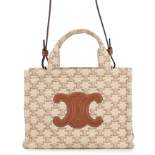 将图像加载到图库查看器中,CELINE Triomphe Covertise 2WAY Bag Beige/Brown199162FRF Canvas Leather Size Small