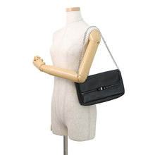 Load image into Gallery viewer, Ferragamo Vala ChainShoulder Bag Black21C671 Leather Patent Leather
