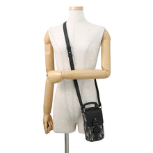 将图像加载到图库查看器中,Dior Oblique Saddle Vertical Pouch Black/Beige/Navy2ADCA446YKS Leather Canvas