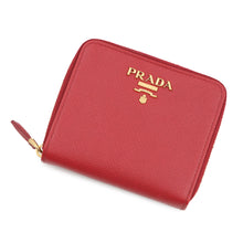 Load image into Gallery viewer, PRADA Bifold Wallet compact wallet Red1ML036 Leather