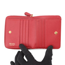 Load image into Gallery viewer, PRADA Bifold Wallet compact wallet Red1ML036 Leather