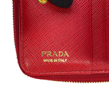 Load image into Gallery viewer, PRADA Bifold Wallet compact wallet Red1ML036 Leather