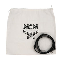 Load image into Gallery viewer, MCM Vintage Jacquard Phone Shoulder Bag Black/Gray/WhiteMMRBATQ02EG001 Canvas Leather