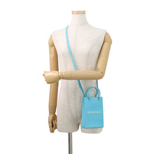 Load image into Gallery viewer, BALENCIAGA Phone Shoulder Light Blue593826 Leather