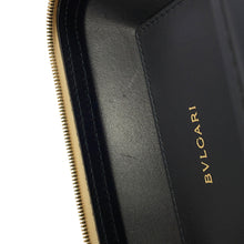 Load image into Gallery viewer, BVLGARI Serpenti 2-Way Vanity Bag Champagne Gold Karung embossed leather