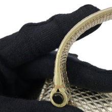 将图像加载到图库查看器中,BVLGARI Serpenti 2-Way Vanity Bag Champagne Gold Karung embossed leather