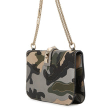 将图像加载到图库查看器中,Valentino Garavani Glam Rock Camouflage Chainshoulder Bag Silver/Beige/Green Canvas Leather