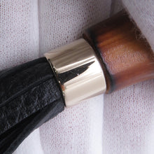 Load image into Gallery viewer, GUCCI Bamboo Tassel Pouch Black376854 Leather