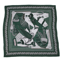 Load image into Gallery viewer, HERMES Giant Square Zouaves and Dragons Bandana Zouaves and Dragon Bandana Size 140 Vert Roden/Gris Cine/Bordeaux Cashmere70% Silk30%