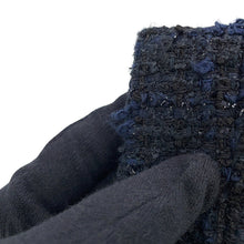 Load image into Gallery viewer, CHANEL Tweed Double-Breasted Coat Size 34 Black/NavyP64017 Cotton49% Polyamide31% Acryl20%