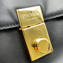 将图像加载到图库查看器中,PRADA Soft Sound Large Leather Shoulder Bag Black1BD378 Leather Size Large