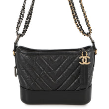 Load image into Gallery viewer, CHANEL Gabrielle de Chanel BlackA91810 Aged Calf Leather Size Small