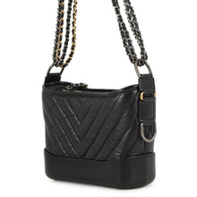 Load image into Gallery viewer, CHANEL Gabrielle de Chanel BlackA91810 Aged Calf Leather Size Small