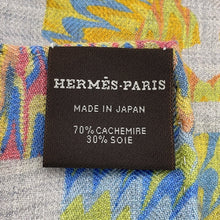 Load image into Gallery viewer, HERMES Scarf Carre Kyoto Marble Exlibris Size 90 Gris Cine/MulticolorH233842S Cashmere70% Silk30%