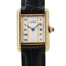Load image into Gallery viewer, CARTIER Must tank Vermeille SM H28mm×W20mm Gold Plated Leather Ivory Dial5057001